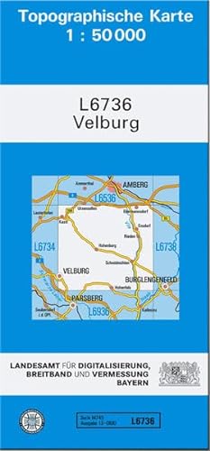 TK50 L6736 Velburg: Topographische Karte 1:50000 (TK50 Topographische Karte 1:50000 Bayern)